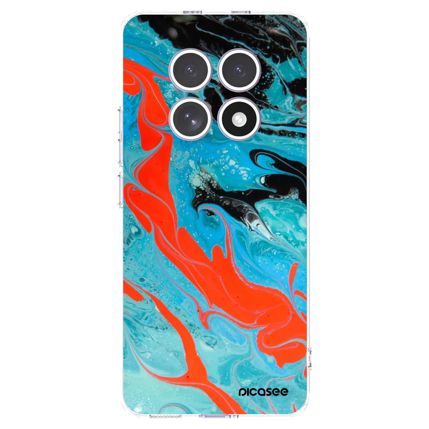 Picasee silikonowe przeźroczyste etui na Xiaomi Redmi Note 15 4G - Blue Magma