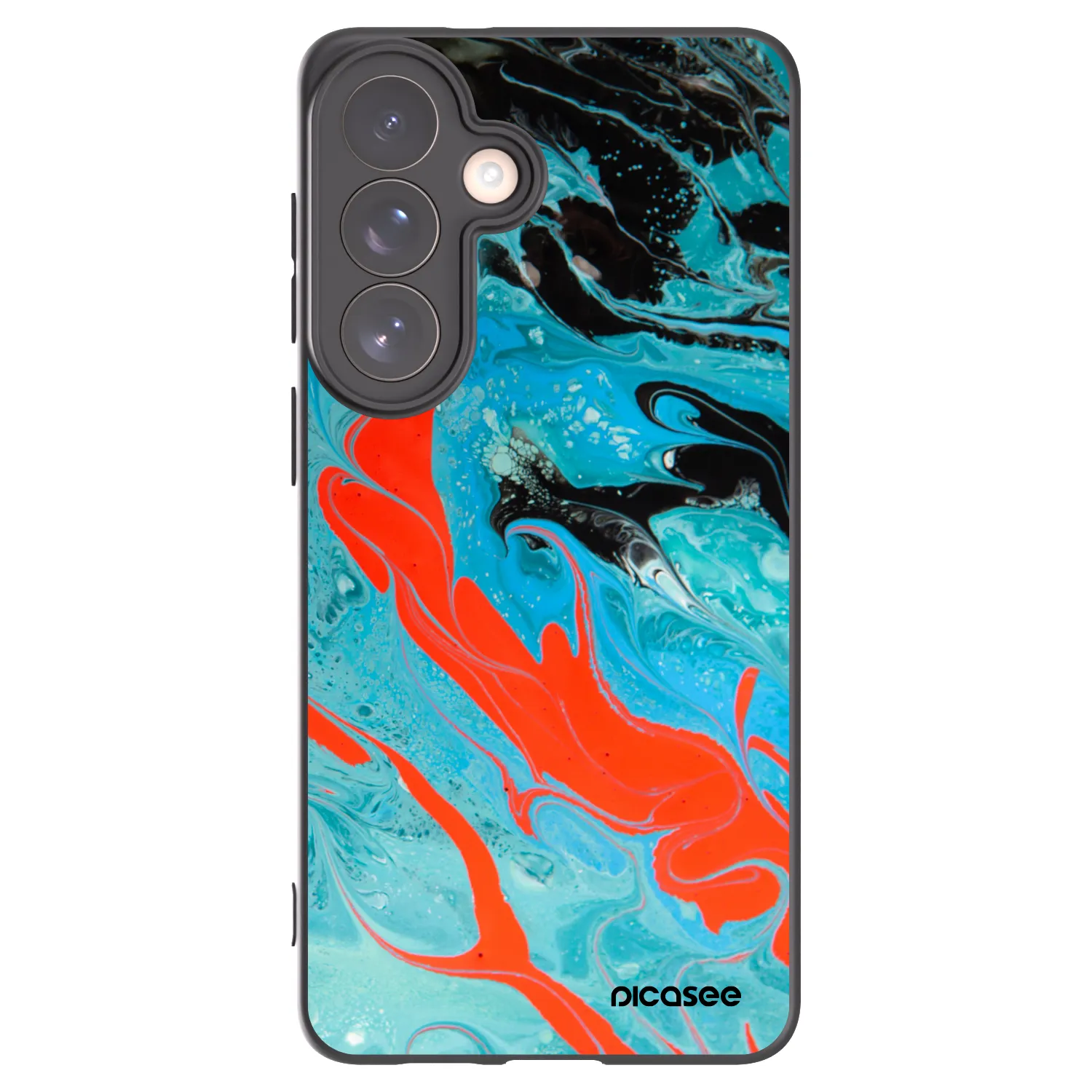 Picasee silikonowe czarne etui na Samsung Galaxy S26+ - Blue Magma
