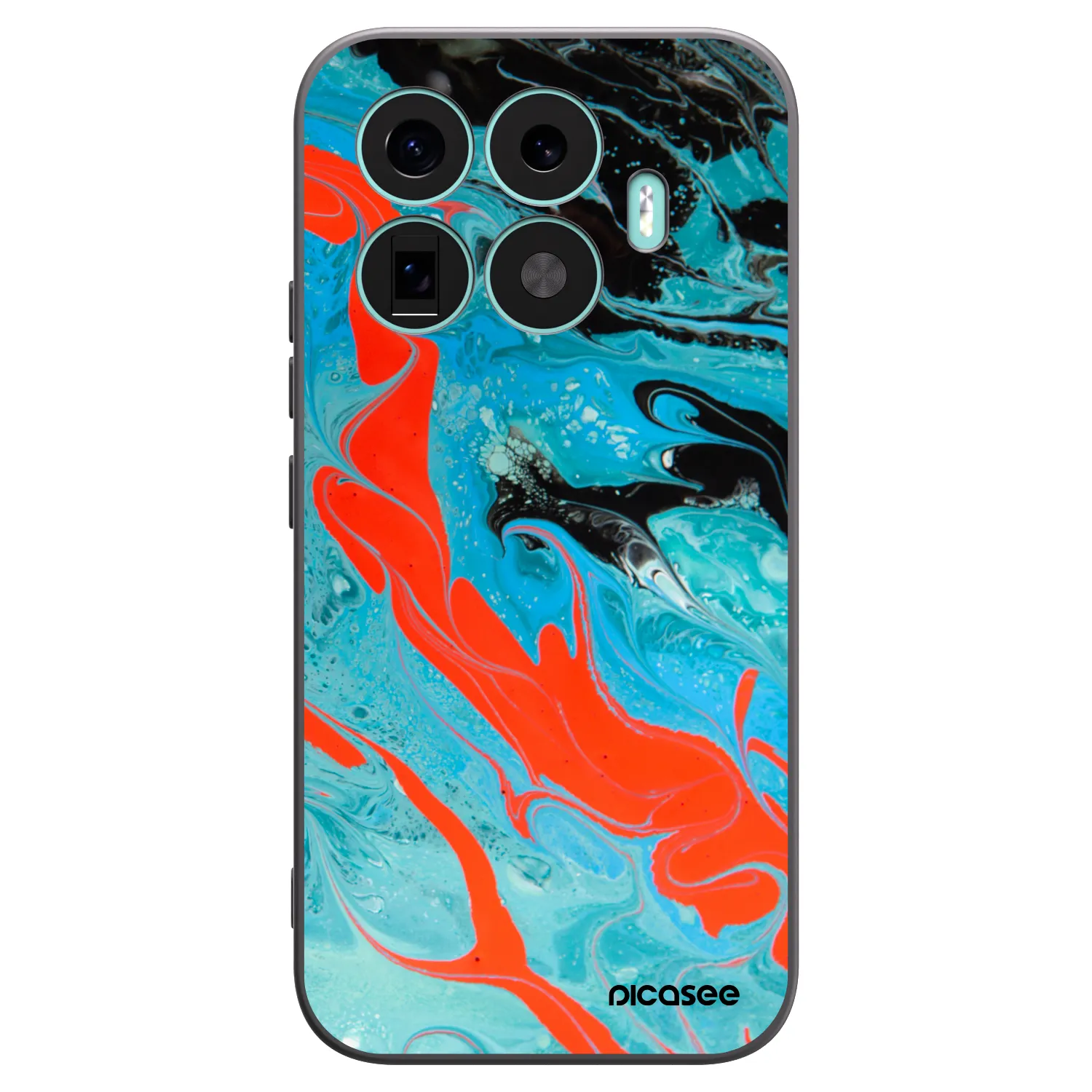 Picasee silikonowe czarne etui na Xiaomi 17T - Blue Magma