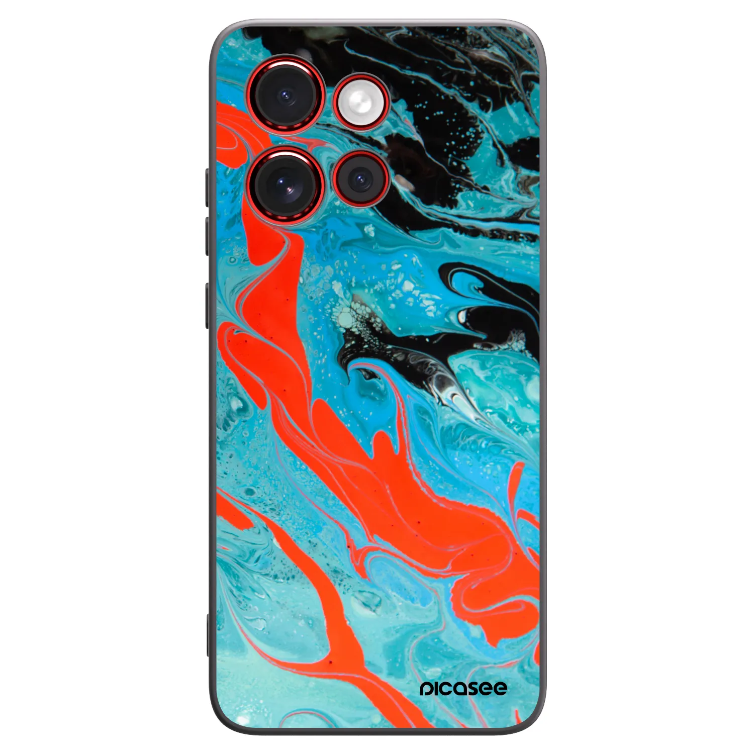 Picasee silikonowe czarne etui na Motorola Edge 60 Neo 5G - Blue Magma
