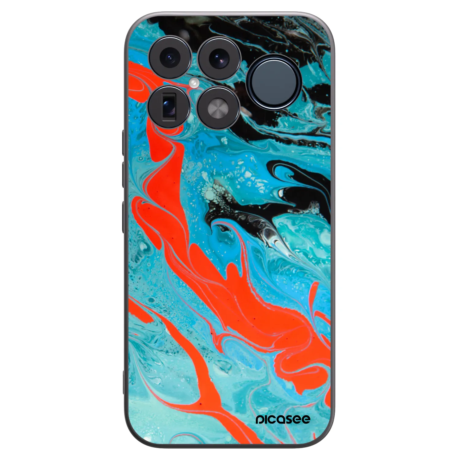 Picasee silikonowe czarne etui na Xiaomi Poco F8 Ultra - Blue Magma