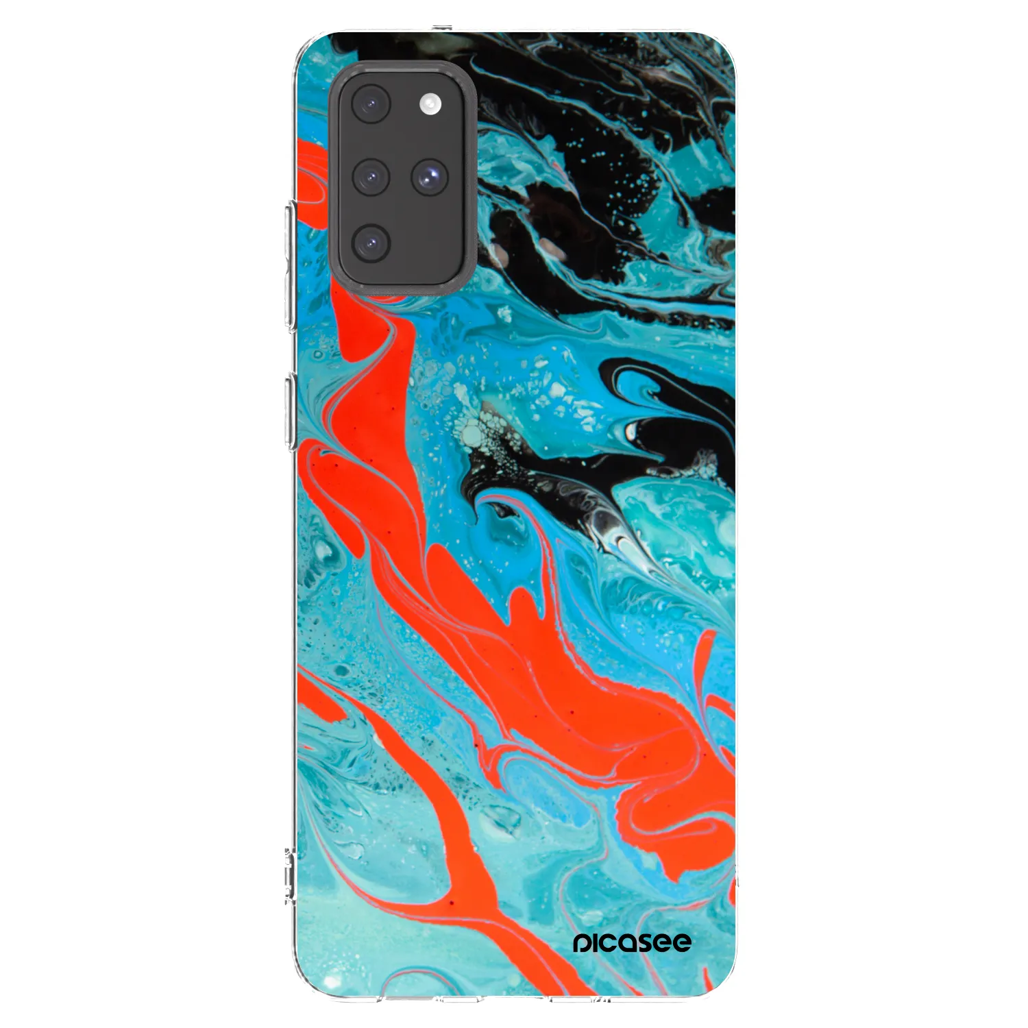 Picasee silikonowe przeźroczyste etui na Samsung Galaxy S20+ G985F - Blue Magma