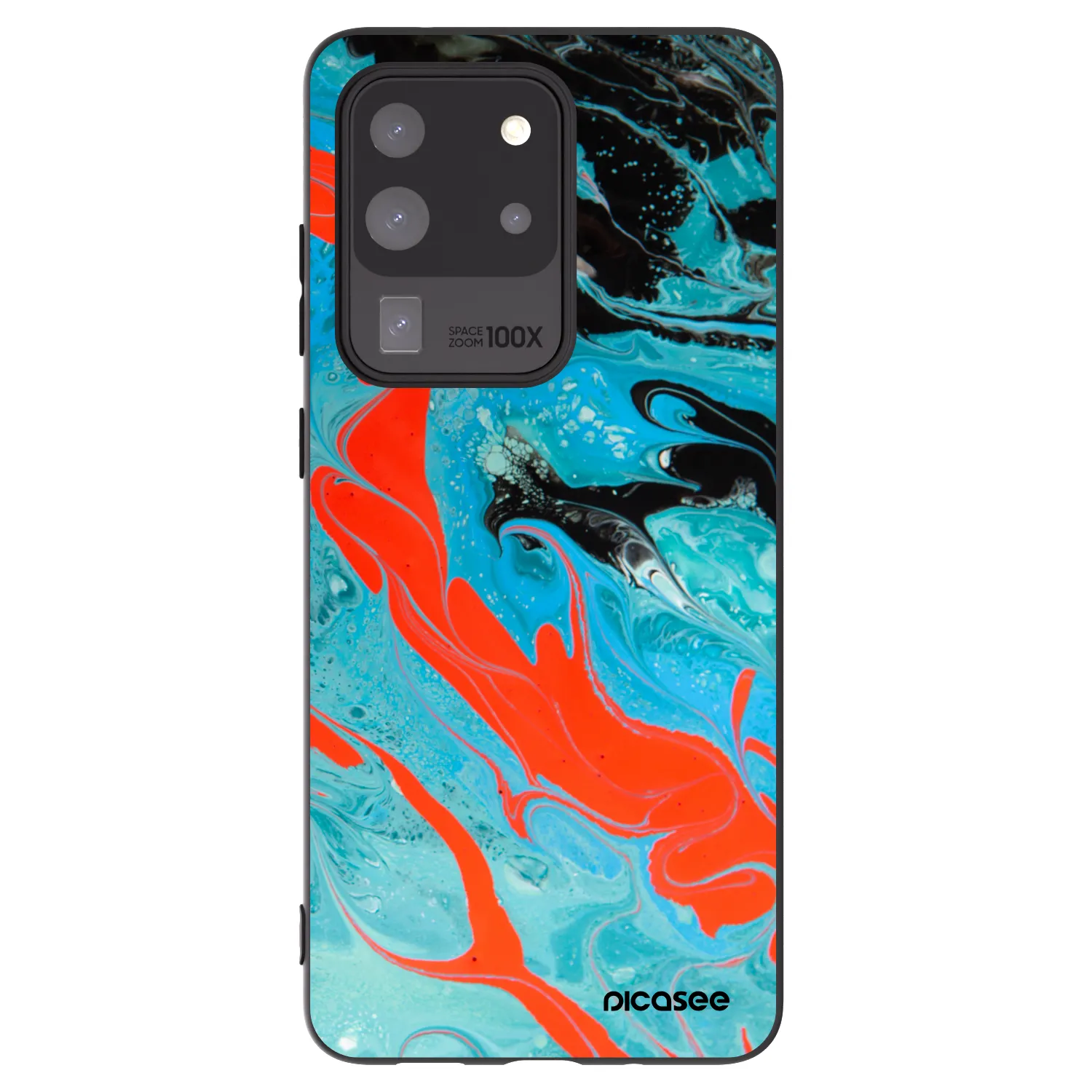 Picasee silikonowe czarne etui na Samsung Galaxy S20 Ultra 5G G988F - Blue Magma