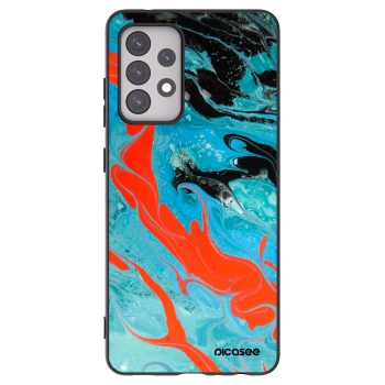 Picasee silikonowe czarne etui na Samsung Galaxy A52 5G A525F - Blue Magma