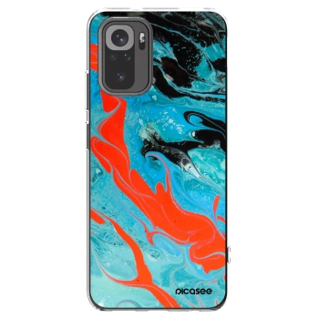 Picasee silikonowe przeźroczyste etui na Xiaomi Redmi Note 10S - Blue Magma