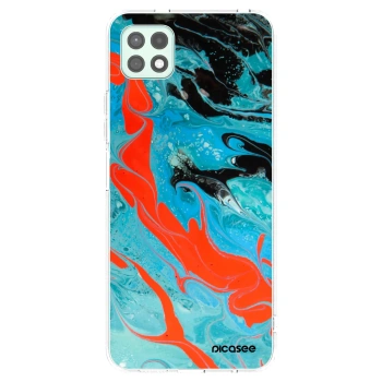 Picasee silikonowe przeźroczyste etui na Samsung Galaxy A22 A226B 5G - Blue Magma
