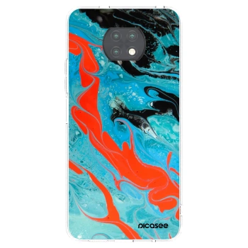 Picasee silikonowe przeźroczyste etui na Xiaomi Redmi Note 9T - Blue Magma