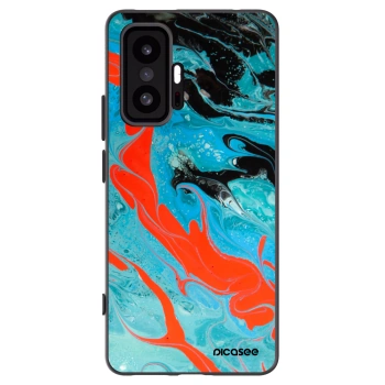Picasee silikonowe czarne etui na Xiaomi 11T - Blue Magma