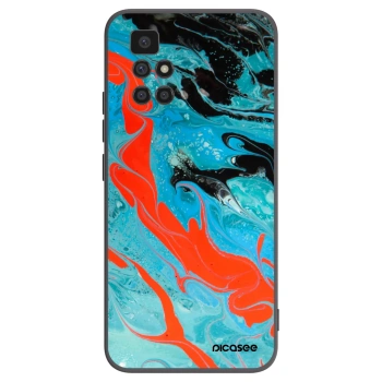 Picasee silikonowe czarne etui na Xiaomi Redmi 10 (2022) - Blue Magma