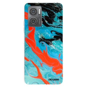 Picasee silikonowe przeźroczyste etui na Xiaomi Redmi 10 5G - Blue Magma
