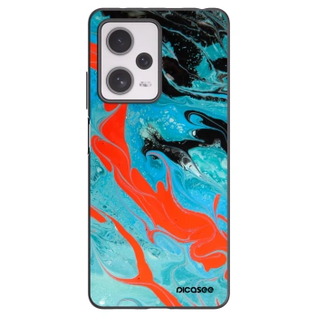 Picasee silikonowe czarne etui na Xiaomi Redmi Note 12 Pro+ 5G - Blue Magma