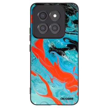 Picasee silikonowe czarne etui na Xiaomi 14 Pro - Blue Magma