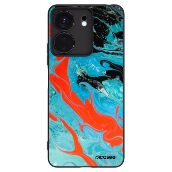 Picasee silikonowe czarne etui na Xiaomi Redmi 13C 4G - Blue Magma