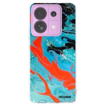 Picasee silikonowe przeźroczyste etui na Xiaomi Redmi Note 13 Pro 5G - Blue Magma