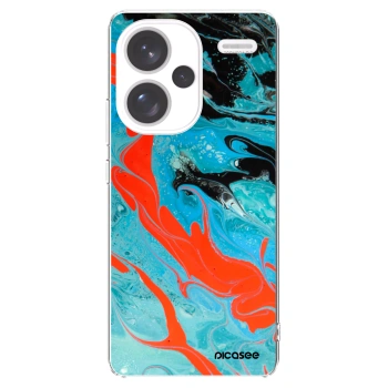 Picasee silikonowe przeźroczyste etui na Xiaomi Redmi Note 13 Pro+ 5G - Blue Magma