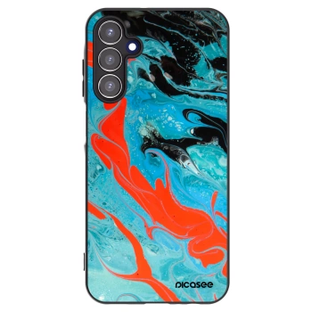Picasee silikonowe czarne etui na Samsung Galaxy A15 A156B 5G - Blue Magma