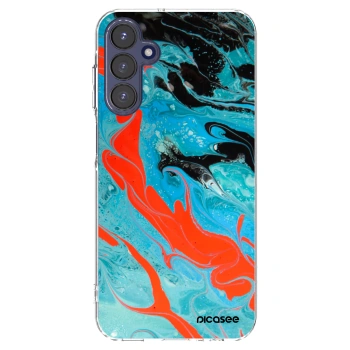 Picasee silikonowe przeźroczyste etui na Samsung Galaxy A15 A155F 4G - Blue Magma