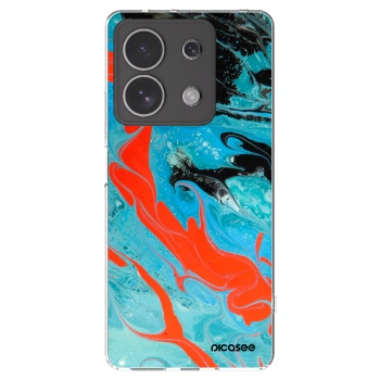 Picasee silikonowe przeźroczyste etui na Xiaomi Redmi Note 13 4G - Blue Magma