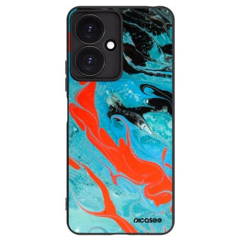 Picasee silikonowe czarne etui na Xiaomi Redmi 13C 5G - Blue Magma