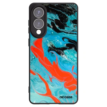 Picasee silikonowe czarne etui na Samsung Galaxy S25 Edge 5G - Blue Magma