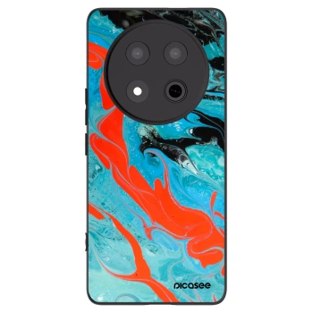Picasee silikonowe czarne etui na Honor Magic7 Lite 5G - Blue Magma