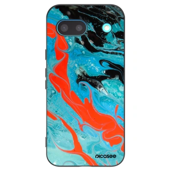 Picasee silikonowe czarne etui na Google Pixel 8a - Blue Magma