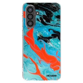 Picasee silikonowe przeźroczyste etui na Samsung Galaxy A56 5G A566B - Blue Magma