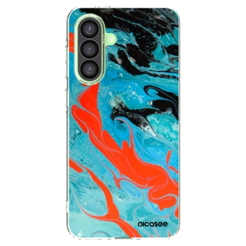 Picasee silikonowe przeźroczyste etui na Samsung Galaxy A26 5G A266B - Blue Magma