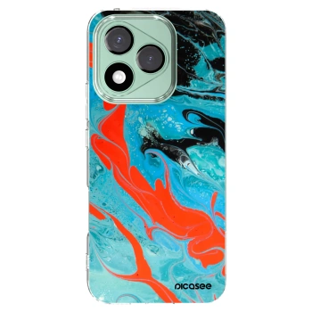 Picasee silikonowe przeźroczyste etui na Honor 400 Lite 5G - Blue Magma