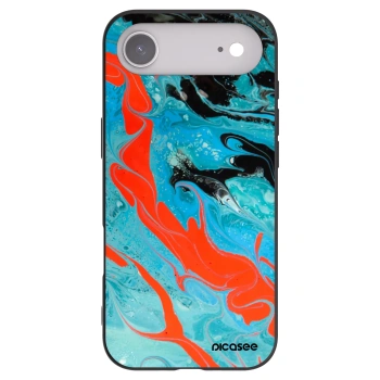 Picasee silikonowe czarne etui na Apple iPhone Air - Blue Magma