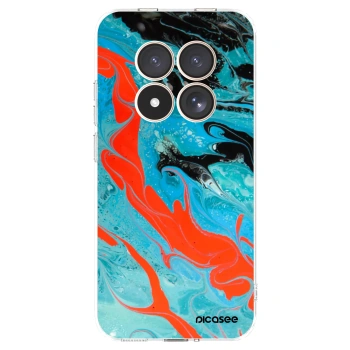 Picasee silikonowe przeźroczyste etui na Xiaomi Redmi Note 15 Pro 4G - Blue Magma