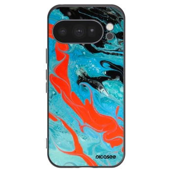Picasee silikonowe czarne etui na Google Pixel 10 Pro - Blue Magma