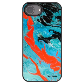 Picasee silikonowe czarne etui na Apple iPhone 17e - Blue Magma