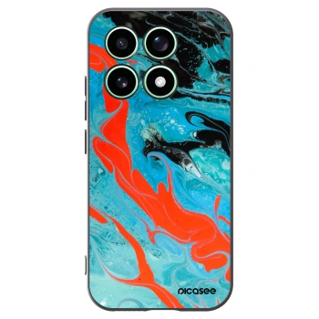 Picasee silikonowe czarne etui na Xiaomi 17 - Blue Magma