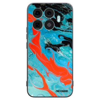 Picasee silikonowe czarne etui na Xiaomi 17T Pro - Blue Magma