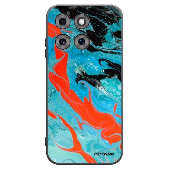 Picasee silikonowe czarne etui na Motorola Moto G77 - Blue Magma