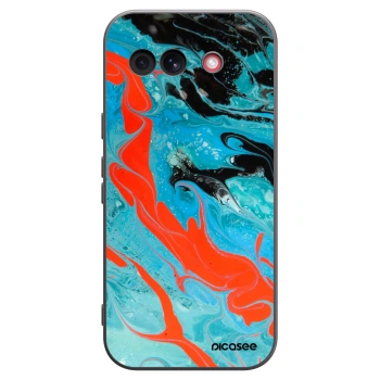 Picasee silikonowe czarne etui na Google Pixel 10a - Blue Magma