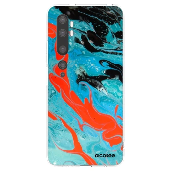 Picasee silikonowe przeźroczyste etui na Xiaomi Mi Note 10 (Pro) - Blue Magma