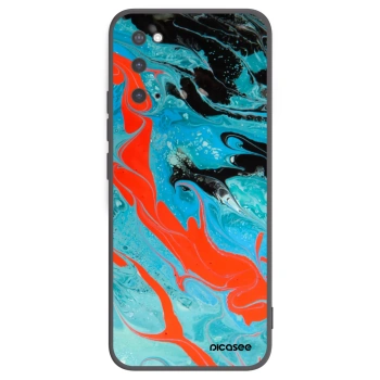 Picasee silikonowe czarne etui na Samsung Galaxy S20 G980F - Blue Magma