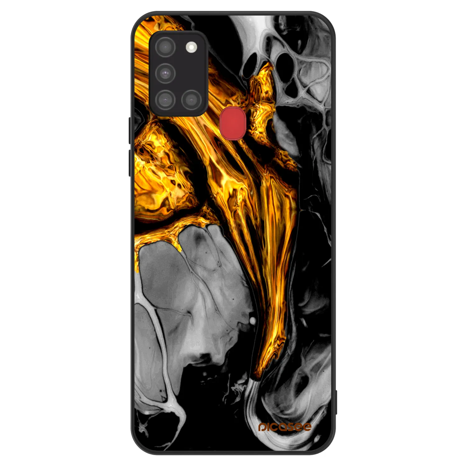 Picasee ULTIMATE CASE na Samsung Galaxy A21s - Black Gold