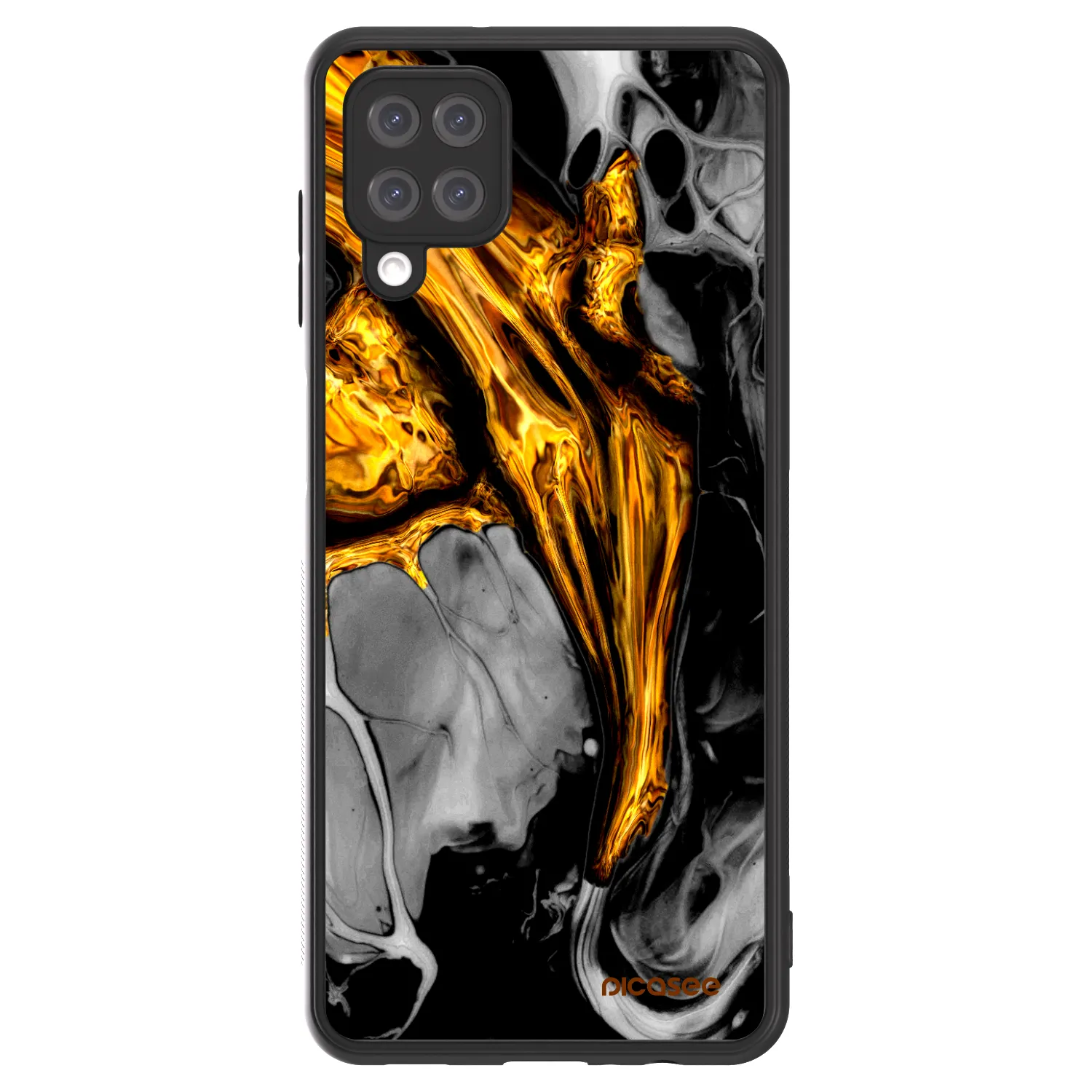 Picasee ULTIMATE CASE na Samsung Galaxy A12 A125F - Black Gold