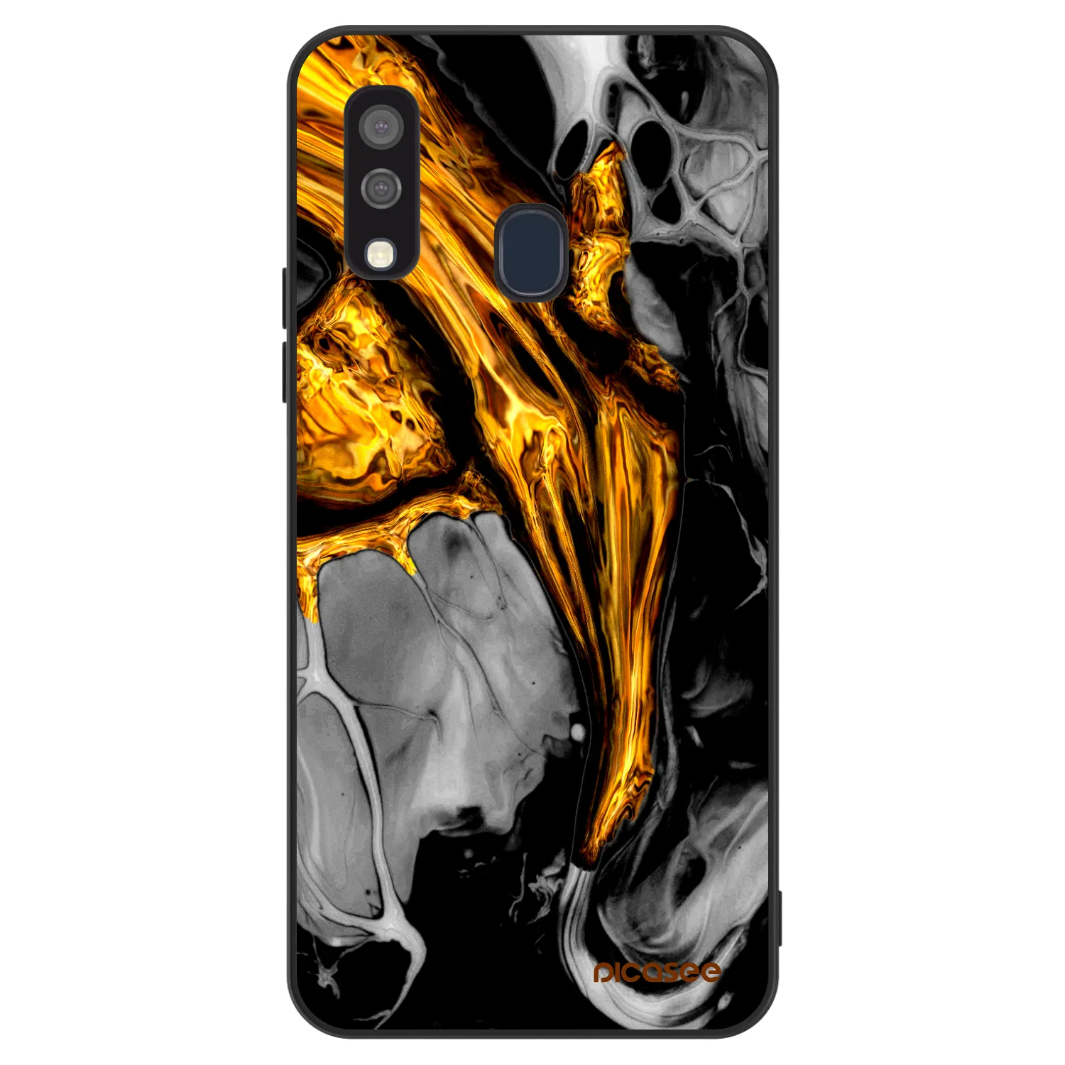 Picasee ULTIMATE CASE na Samsung Galaxy A40 A405F - Black Gold