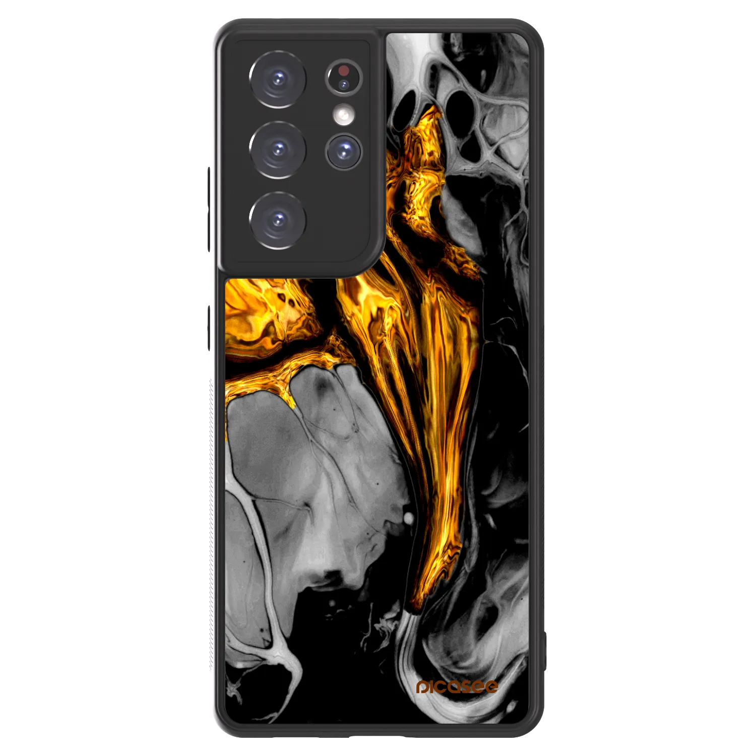 Picasee ULTIMATE CASE na Samsung Galaxy S21 Ultra 5G G998B - Black Gold