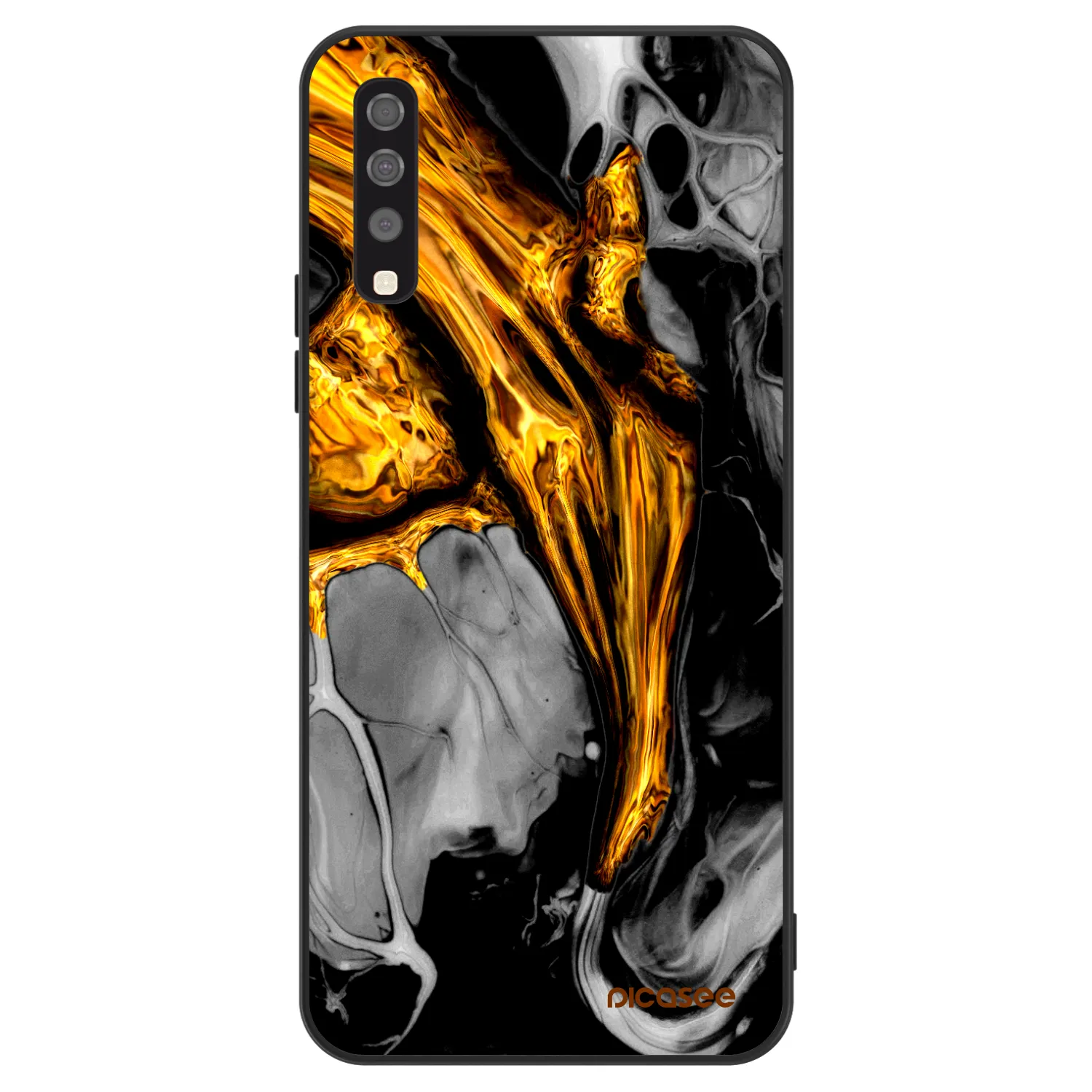 Picasee ULTIMATE CASE na Samsung Galaxy A70 A705F - Black Gold