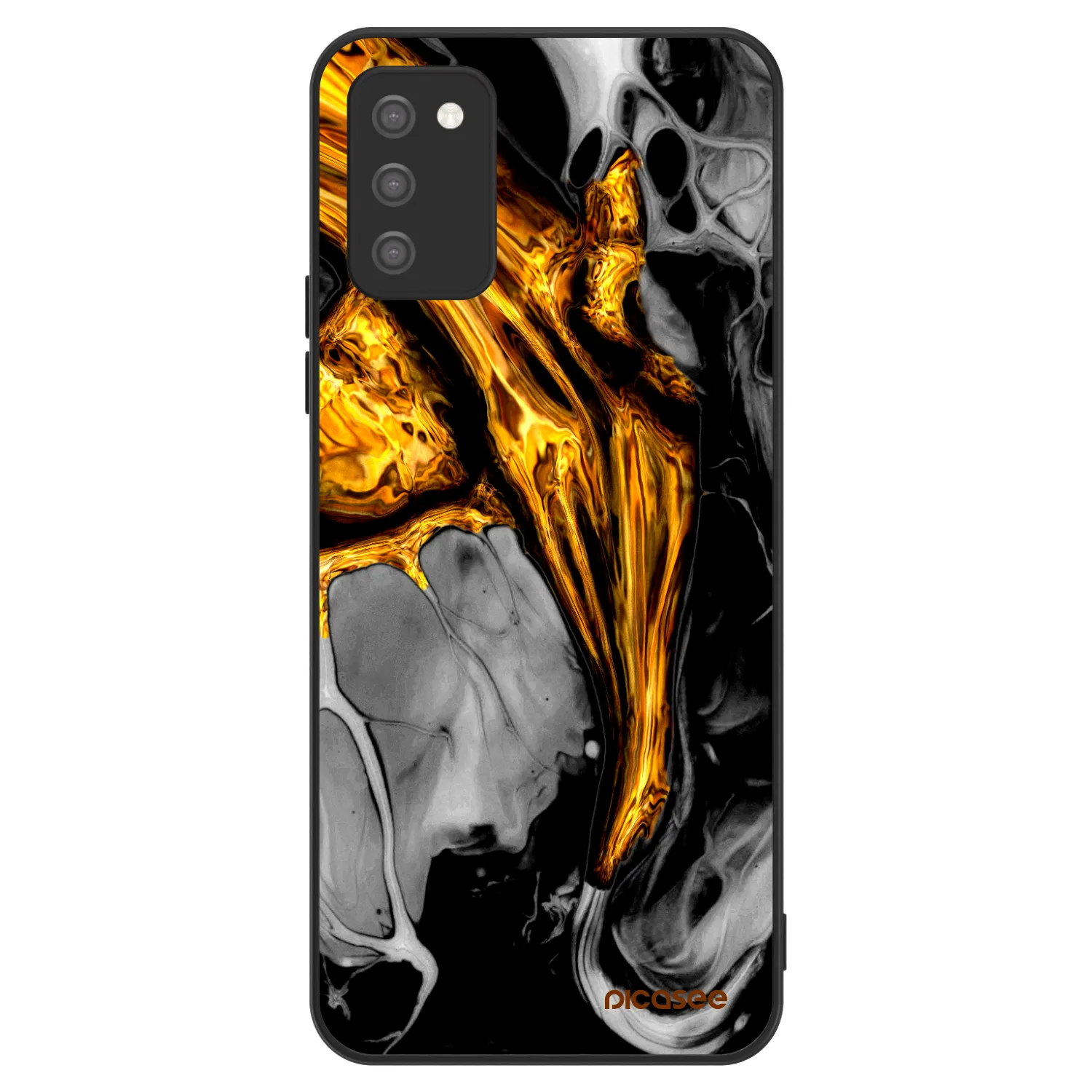 Picasee ULTIMATE CASE na Samsung Galaxy A02s A025G - Black Gold