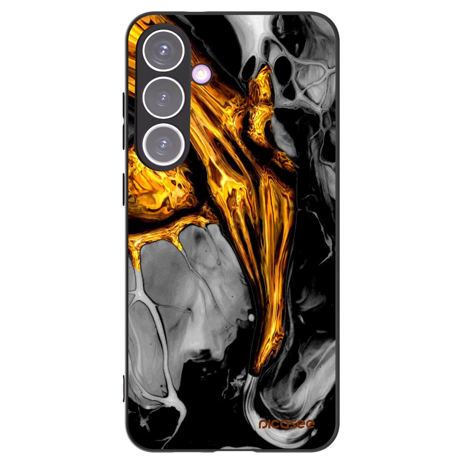 Picasee silikonowe czarne etui na Samsung Galaxy S24+ S926B 5G - Black Gold