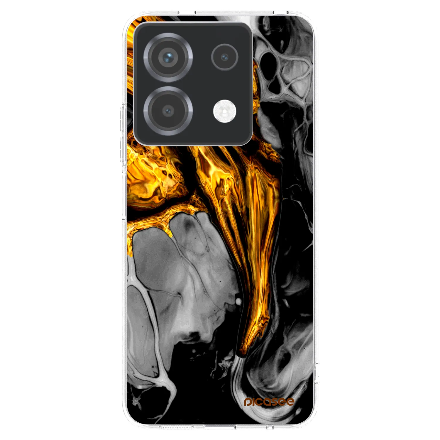 Picasee silikonowe przeźroczyste etui na Xiaomi Poco X6 - Black Gold