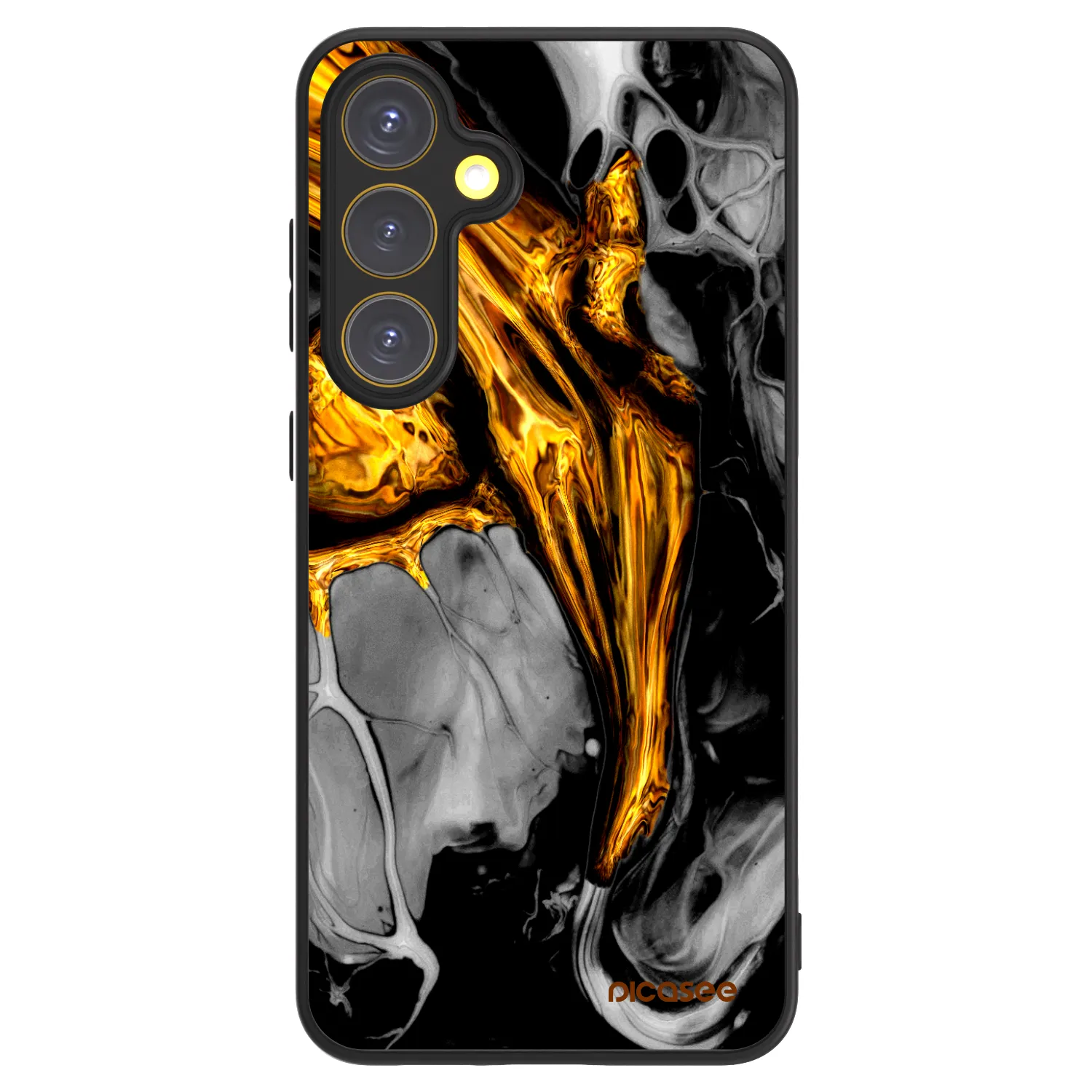 Picasee ULTIMATE CASE PowerShare pro Samsung Galaxy S24 FE S721B - Black Gold