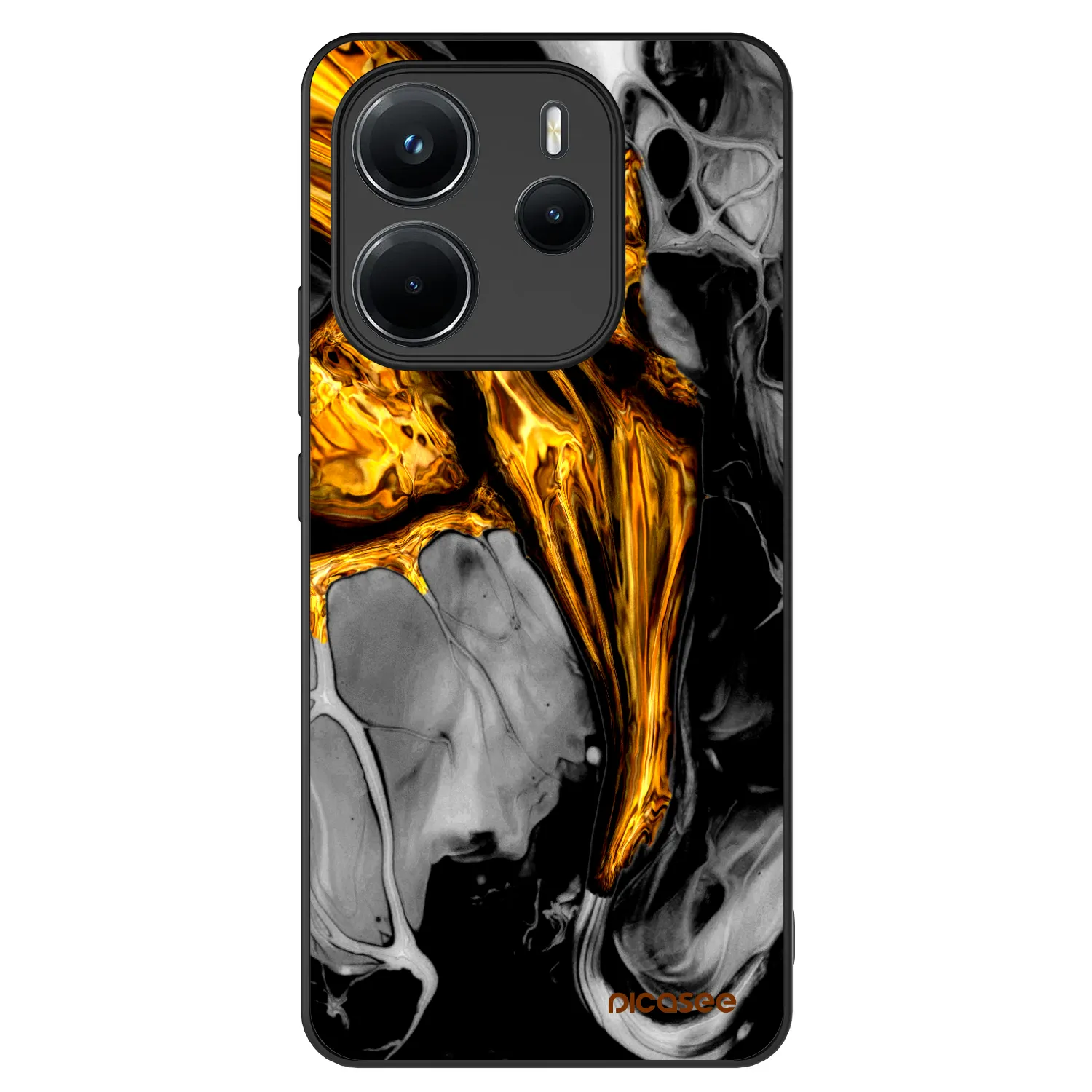 Picasee ULTIMATE CASE na Xiaomi Redmi Note 14 4G - Black Gold