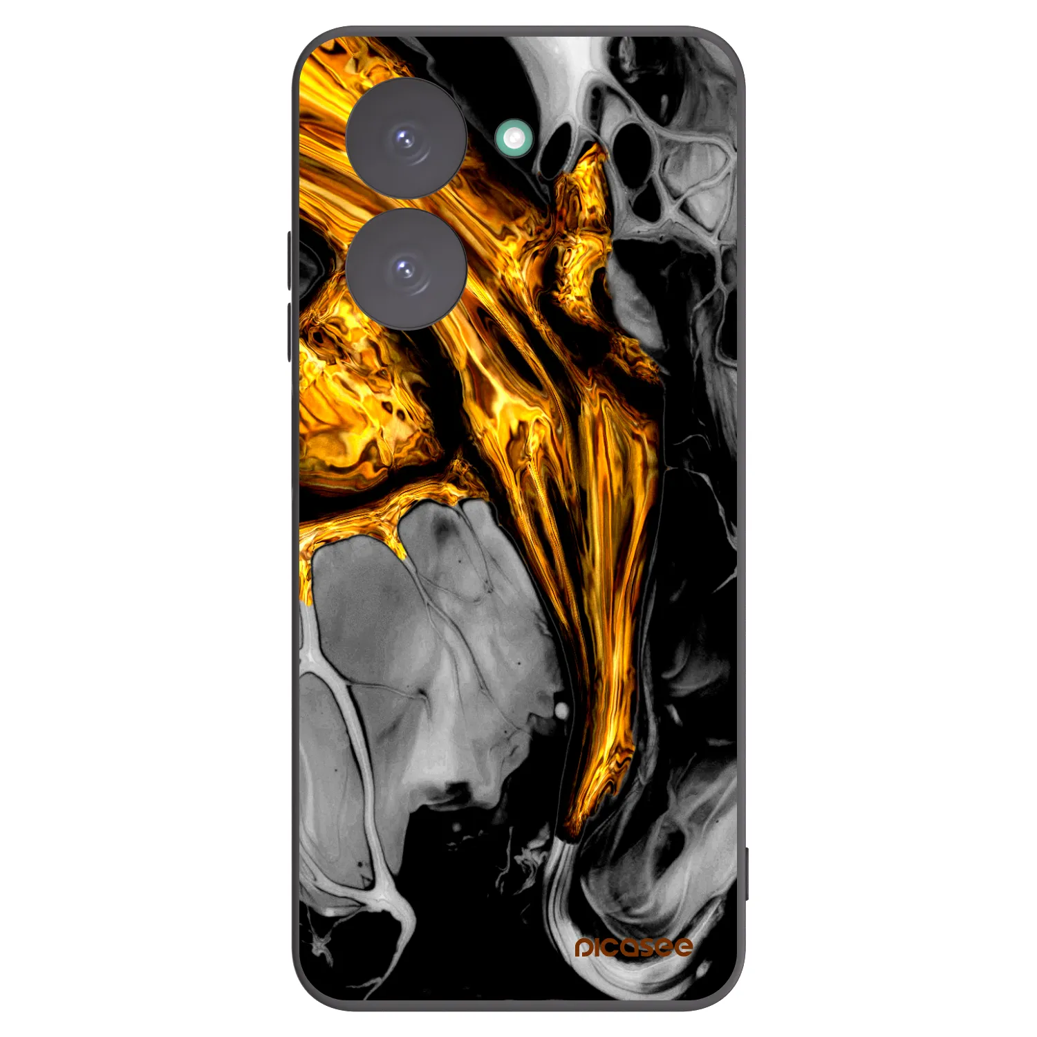 Picasee silikonowe czarne etui na Xiaomi Redmi A5 - Black Gold